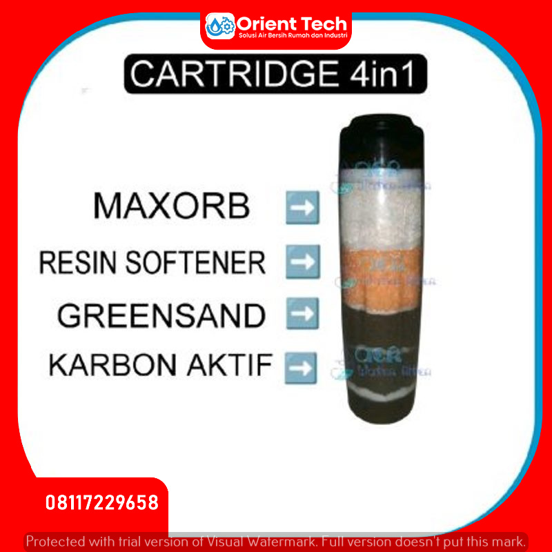 Jual Catridge Filter Air 4 in 1 - Untuk Air PDAM Ledeng Dan Air Sumur - Maxorb