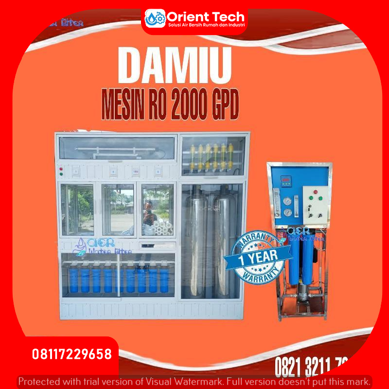 Depo air minum isi ulang Mesin RO 2000 Gpd
