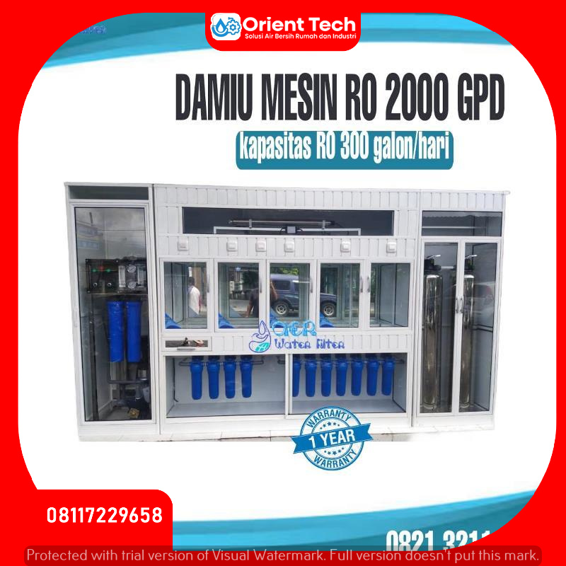 Depot Air Minum Isi Ulang 4 in 1 - Mesin RO 2000 Gpd