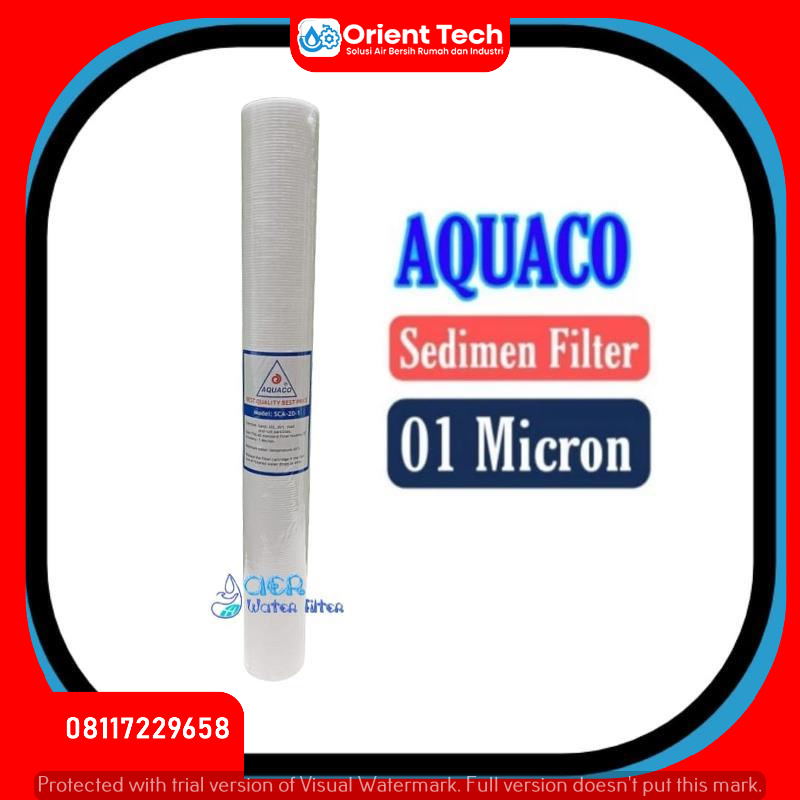 Filter Air Aquaco Catridge Filter 20 Inch 01 Micron