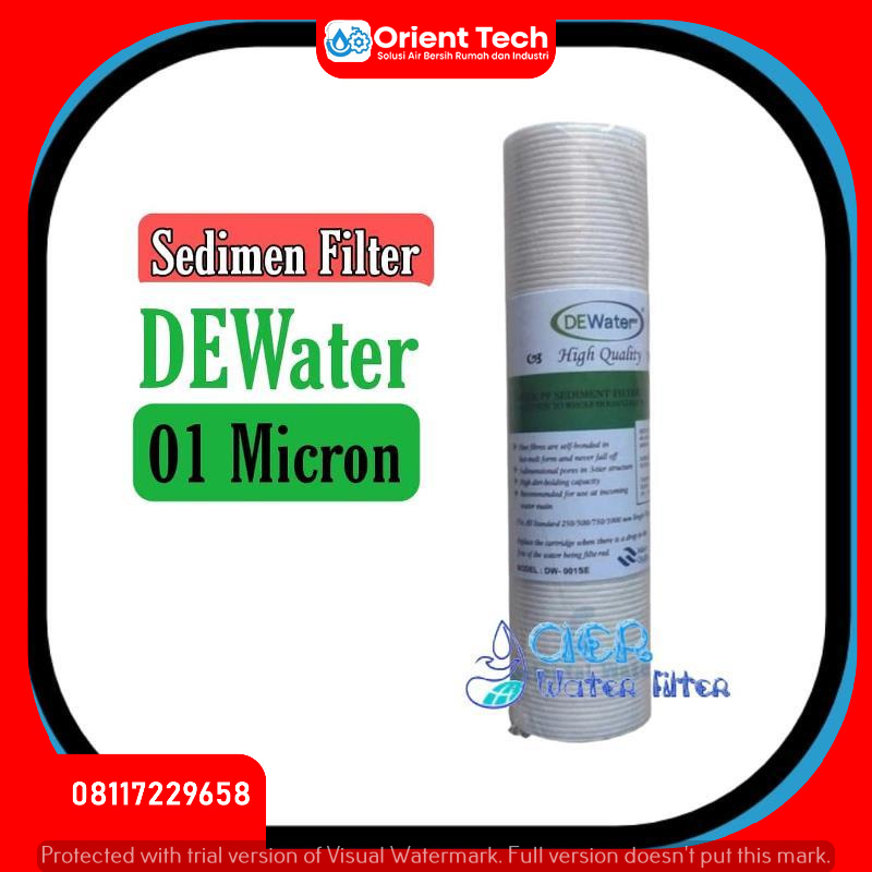 Filter Cartridge 10 Inch DEWater 01 mikron - Sedimen Filter Air