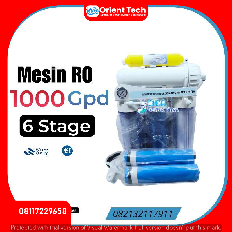 Mesin RO 1000 GPD 6 Stage - Reverse Osmosis 1000 GPD Undersink