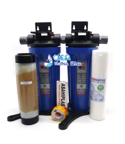 Jual Paket Filter Air Kapur / Softener Housing Biru