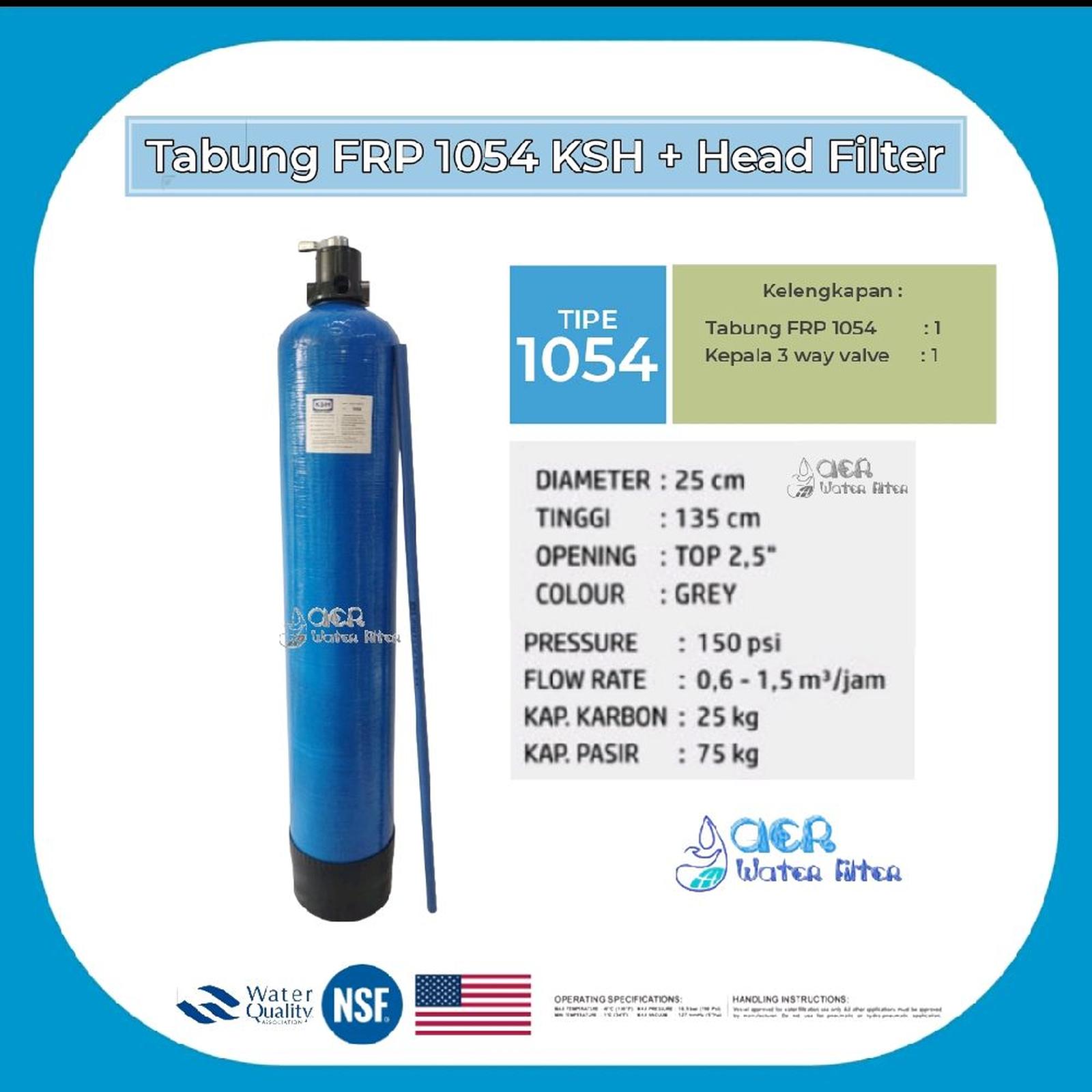 Tabung Filter Air FRP 1054 KSH - Tabung Media 1054