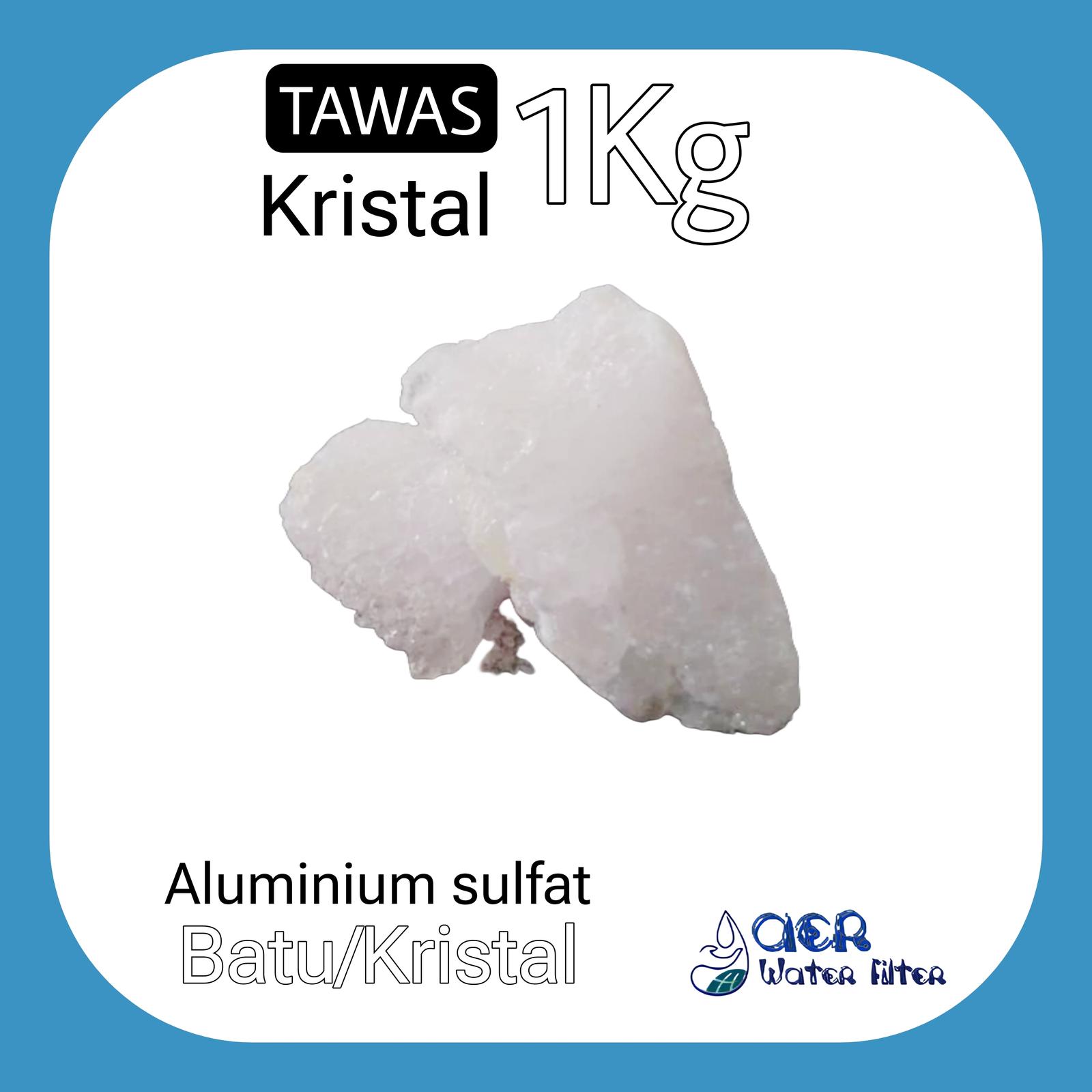 Tawas Kristal Murni 1Kg - Penjernih Air - Aluminium Sulfat - Deodorant - 500 gram