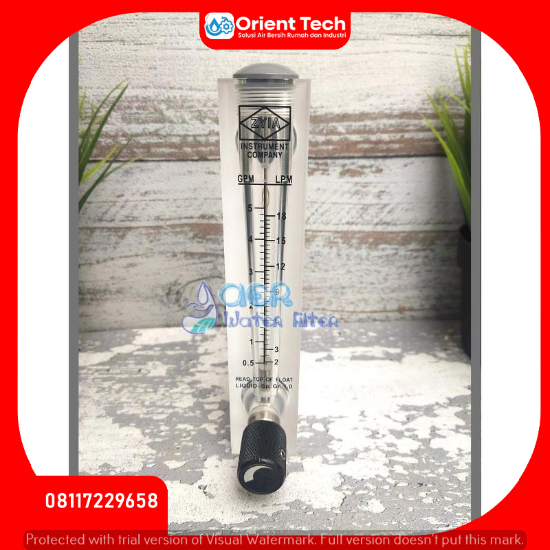 Flow Meter 5 GPM - Flow Meter 18 LPM - Tipe Regulator