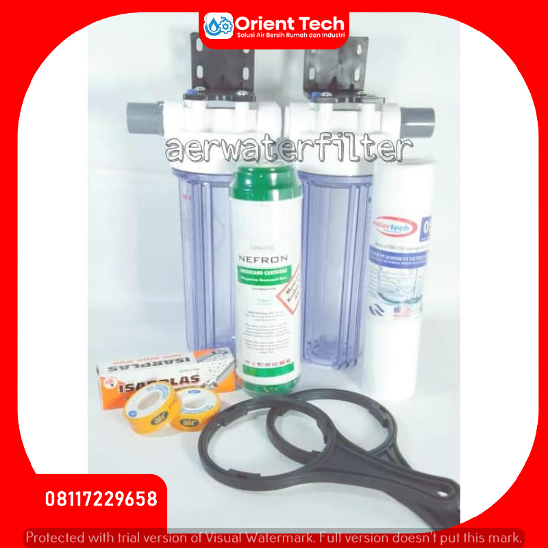 Paket Filter Air 2 Housing Clear Double Seal 2
