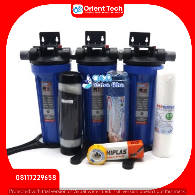 Jual Paket Filter Air Ekonomis 3 Housing Biru 2