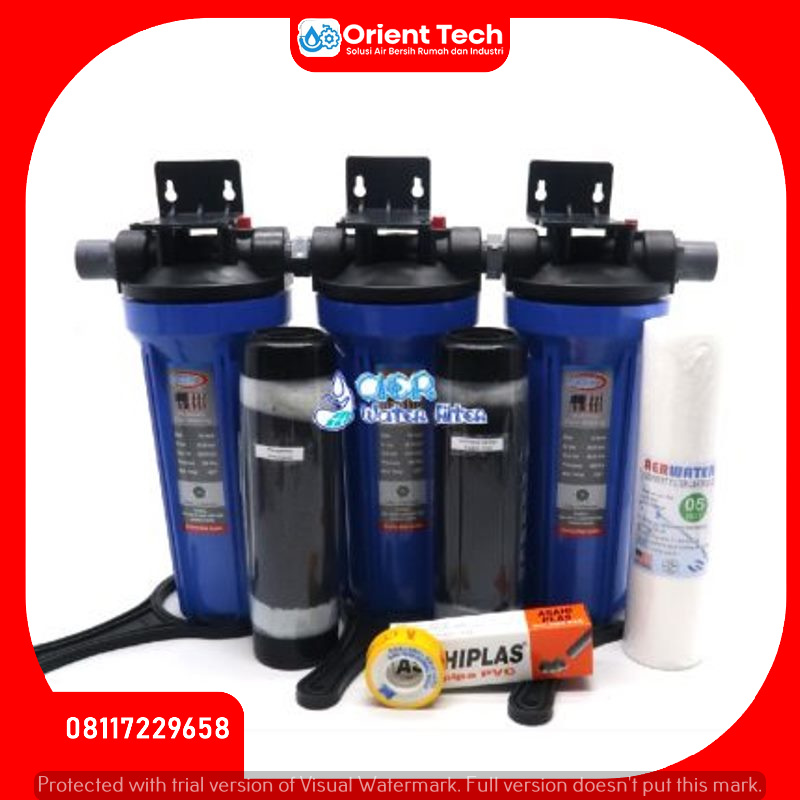 Jual Paket Filter Air Ekonomis 3 Housing Biru 3