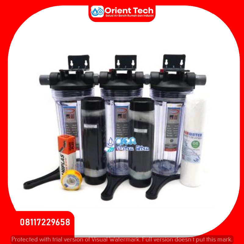 Jual Paket Filter Air Ekonomis 3 Housing Clear 3