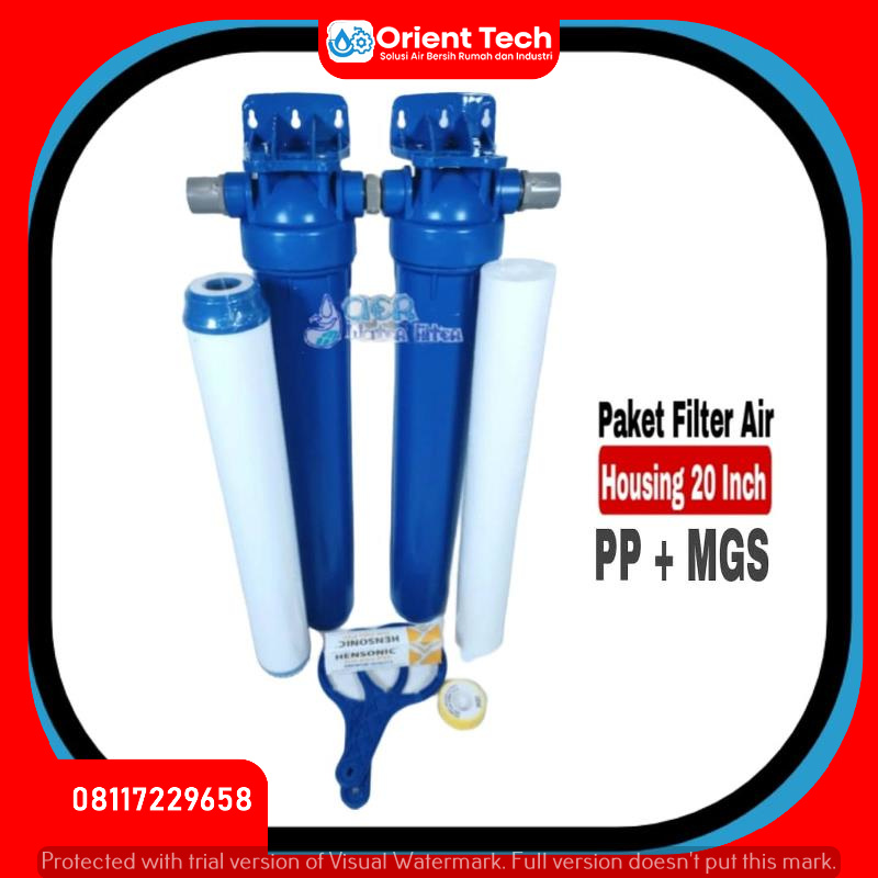 Paket Filter Air PDAM Housing 20 inch - PP+Greensand