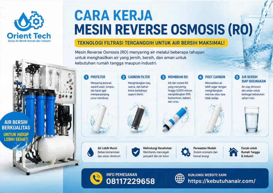 Cara Kerja Mesin Reverse Osmosis RO