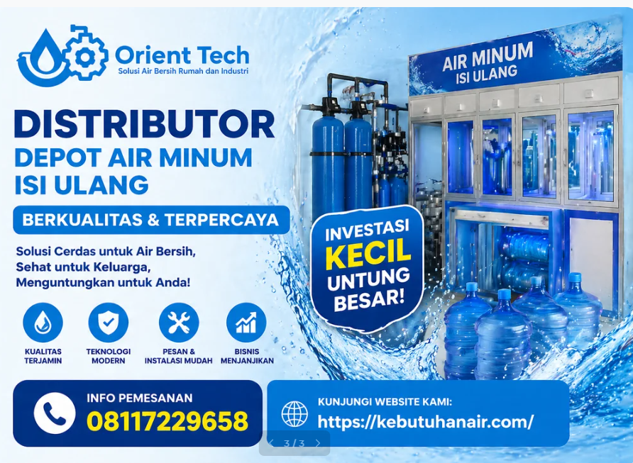 Distributor Depot Air Minum isi Ulang Berkualitas Terpercaya