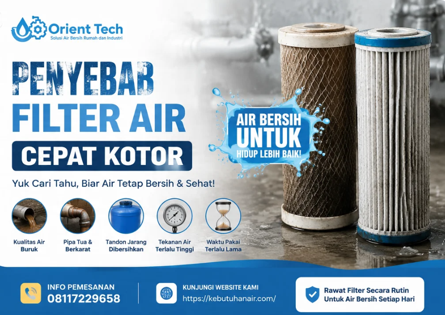 Penyebab Filter Air Cepat Kotor