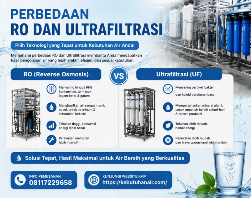 Perbedaan RO dan Ultrafiltrasi