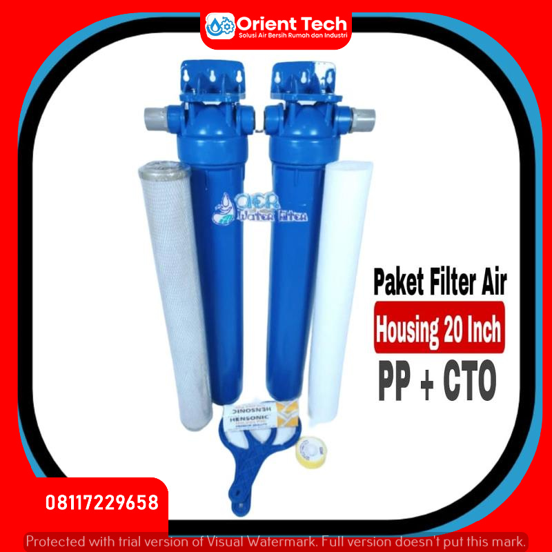 Jual Paket Filter Air PDAM Housing 20 inch – PP+CTO