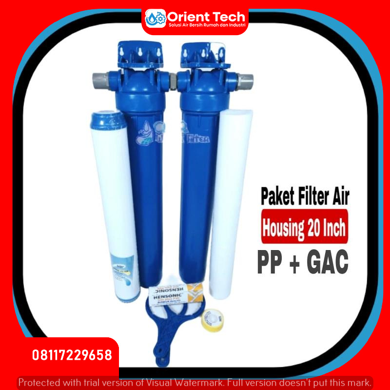 Jual Paket Filter Air PDAM Housing 20 inch – PP+GAC