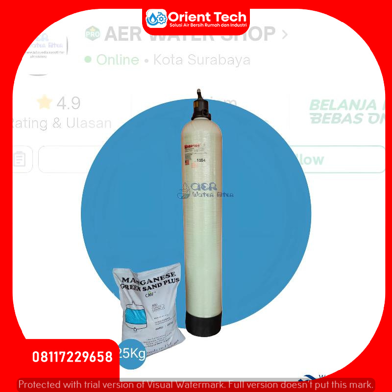 Supplier Paket Tabung FRP 1054 Nanotec + Manganese Greensand